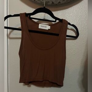 Talentless Brown Tank Tops